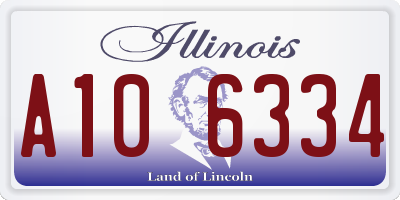 IL license plate A106334