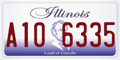IL license plate A106335