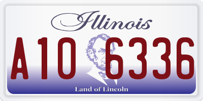 IL license plate A106336