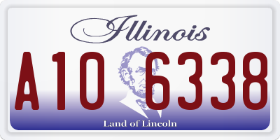 IL license plate A106338