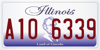 IL license plate A106339