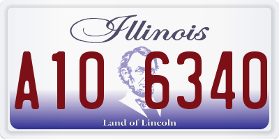 IL license plate A106340