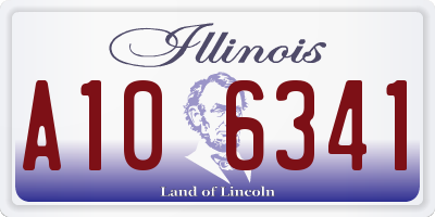 IL license plate A106341