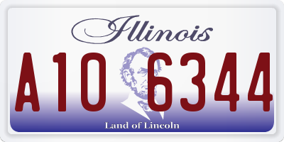 IL license plate A106344
