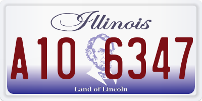 IL license plate A106347