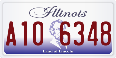IL license plate A106348