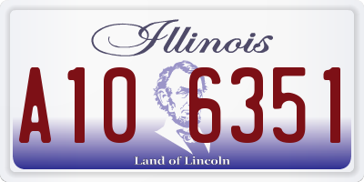 IL license plate A106351