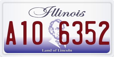 IL license plate A106352