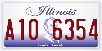 IL license plate A106354