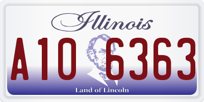 IL license plate A106363