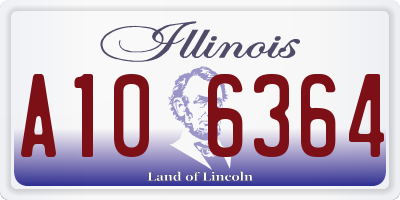 IL license plate A106364