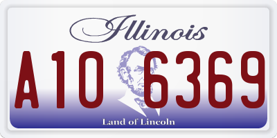 IL license plate A106369