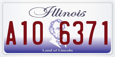 IL license plate A106371