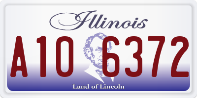 IL license plate A106372