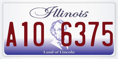 IL license plate A106375