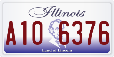 IL license plate A106376