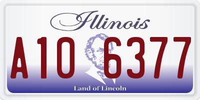 IL license plate A106377