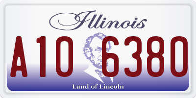 IL license plate A106380