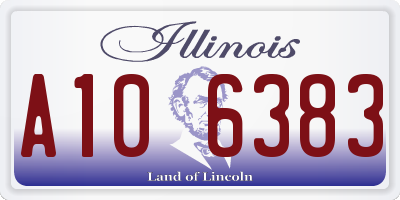 IL license plate A106383