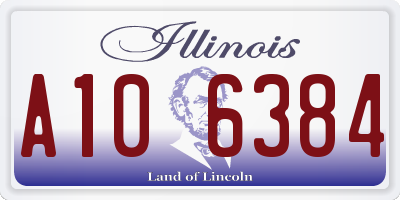 IL license plate A106384