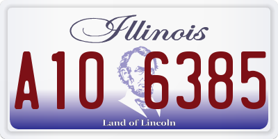 IL license plate A106385