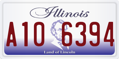 IL license plate A106394