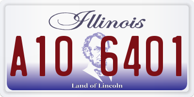 IL license plate A106401