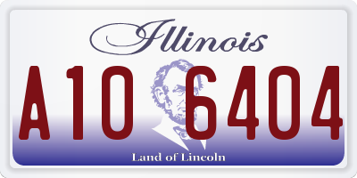 IL license plate A106404