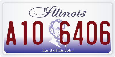 IL license plate A106406