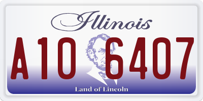 IL license plate A106407