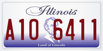 IL license plate A106411