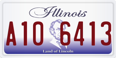 IL license plate A106413