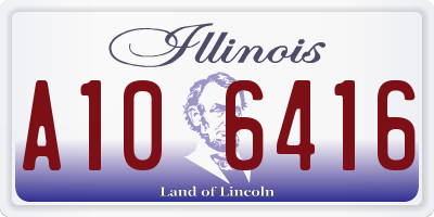 IL license plate A106416
