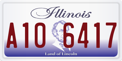 IL license plate A106417