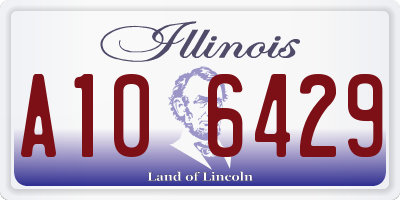 IL license plate A106429