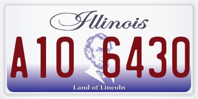 IL license plate A106430
