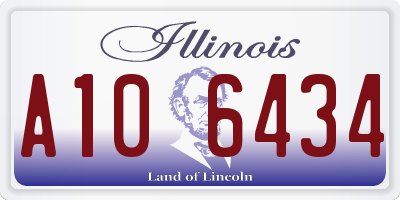 IL license plate A106434