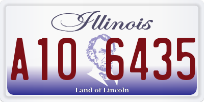 IL license plate A106435