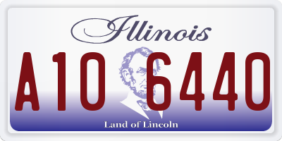 IL license plate A106440