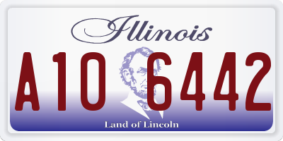 IL license plate A106442