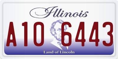 IL license plate A106443