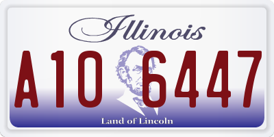 IL license plate A106447