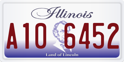 IL license plate A106452
