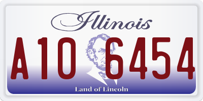 IL license plate A106454
