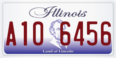 IL license plate A106456