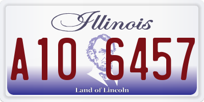 IL license plate A106457