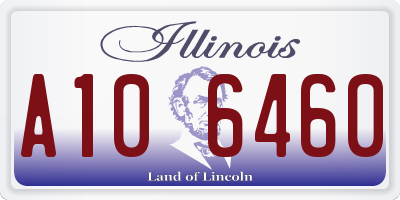 IL license plate A106460