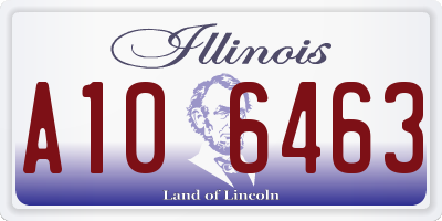 IL license plate A106463