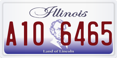 IL license plate A106465