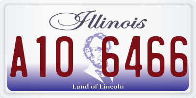 IL license plate A106466